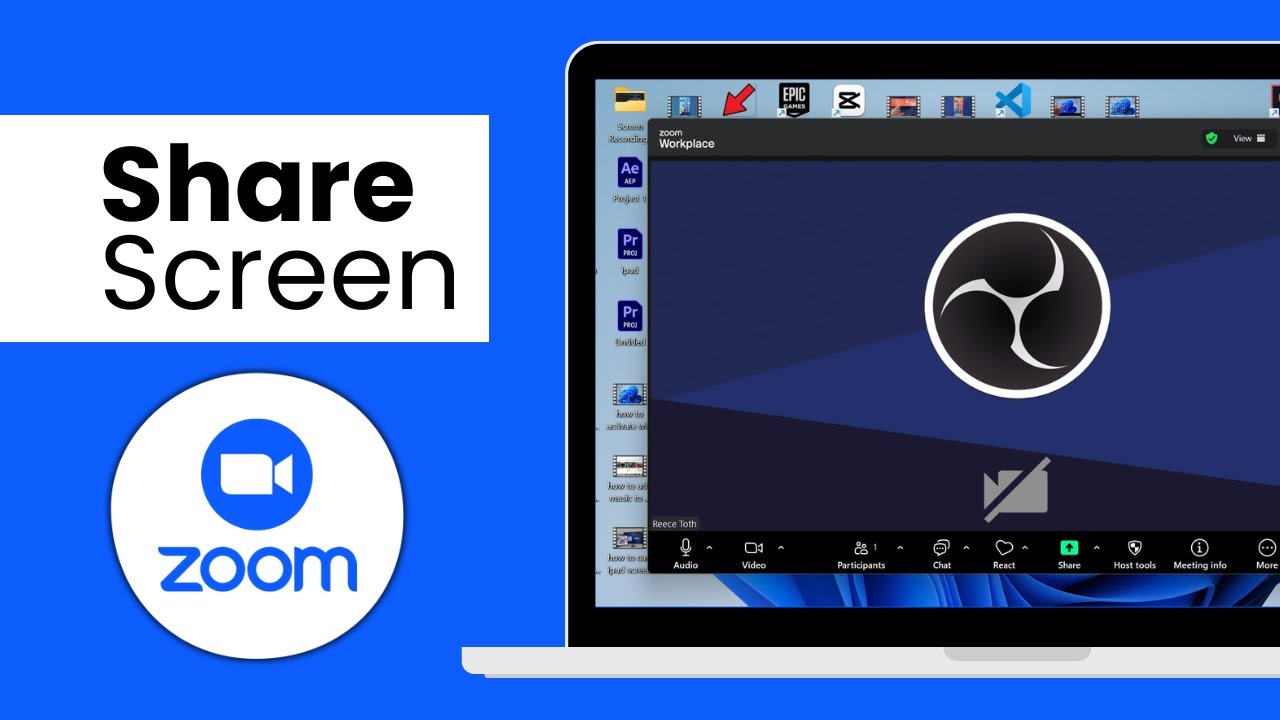 How To Share Screen in Zoom Meeting on Laptop - YouTube