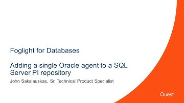 Adding a single Foglight Oracle agent to a SQL Server PI repository 5.9.5.20