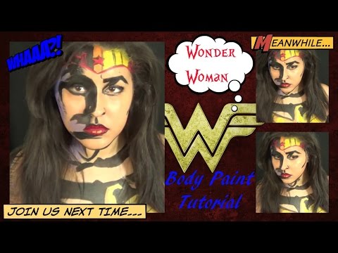 DC Comics: Wonder Woman Makeup and Body Paint Cosplay Tutorial (NoBlandMakeup)