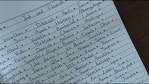 writing my subscribers names in my handwriting