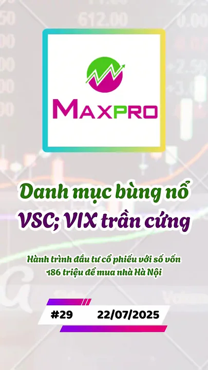 Danh mục bùng nổ: VSC, VIX trần cứng. Hành trình đầu tư cp với số vốn 186 triệu đồng mua nhà Hà Nội
