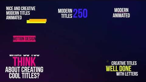 Big Titles Pack [250]| VideoHive Templates | After Effects Project Files