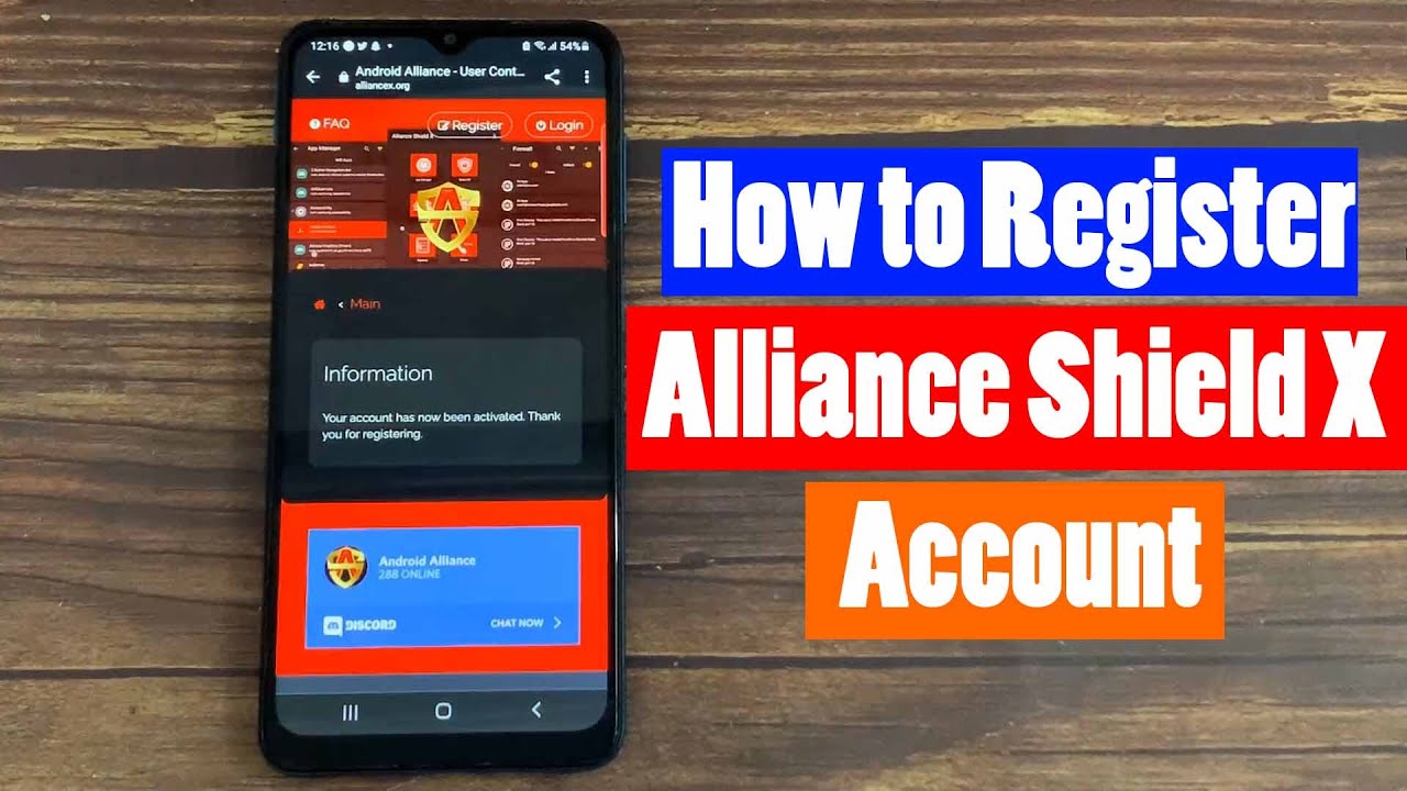 How to Register Alliance Shield X Account