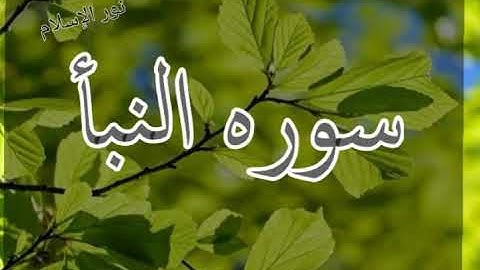 سوره النبأ للقارئ عبد الفتاح علي ، ارح سمعك
