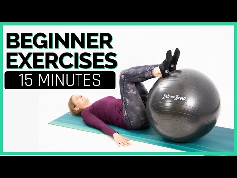 15 Minute Beginner Exercise Ball Workout- Workout with