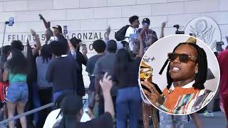 Lil Durk fans celebrate outside court after rapper acquitted in murder-for-hire trial Lil Durk Alleged Murder For Hire Trial Begins