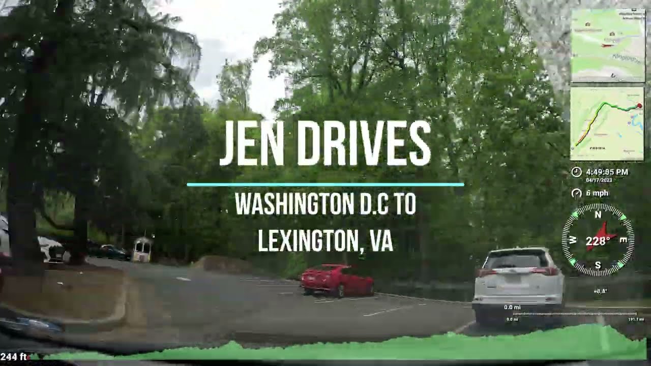 4K TIMELAPSE DRIVE- WASHINGTON DC TO LEXINGTON, VA