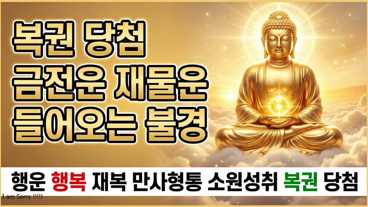 듣고난후 집안에 모든 액운이 사라지고 복을 넝쿨째 💰 금전운과 소원을 이루는 🍀 돈들어오는 주파수 🌼 하루 1번만 들어라! 행운을 위한 건강, 재물의 소원이 실현되는 불교 경전