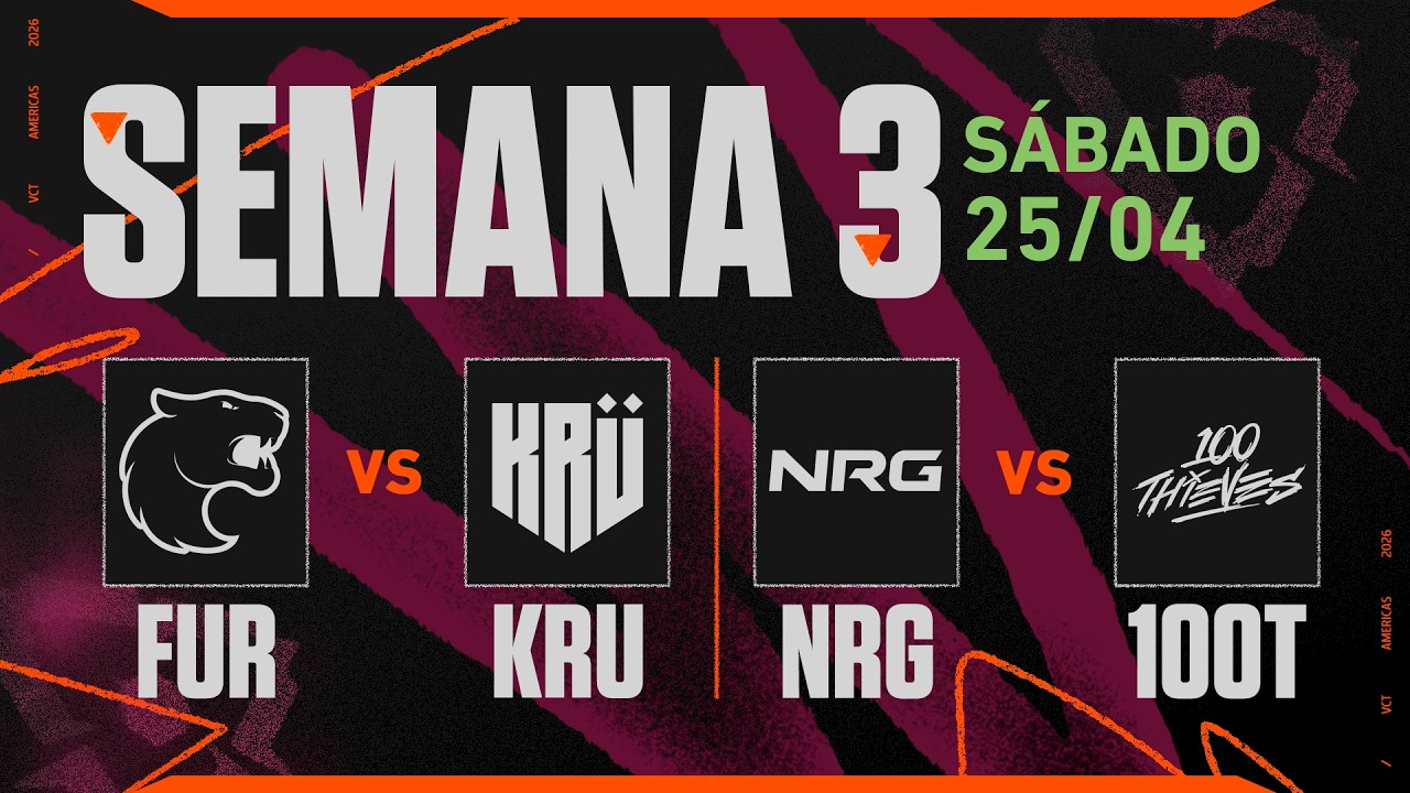 FUR x KRU | NRG x 100T | VCT Americas Etapa 1 | Semana 3 - Dia 2
