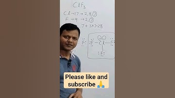 Lewis dot structure of ClF3 | #chemistry #class11chemistry #molecularstructure #shorts