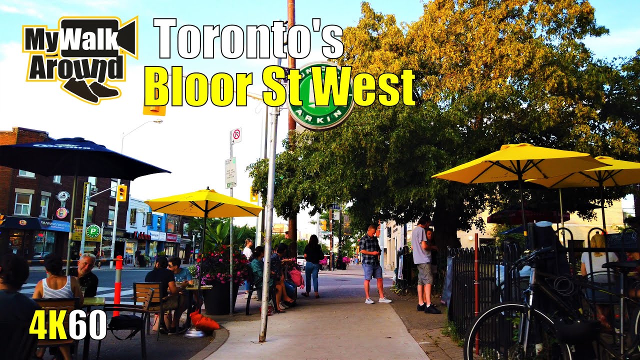Toronto walk from Islington Station along Bloor West until Jane Street (Toronto 4k video)