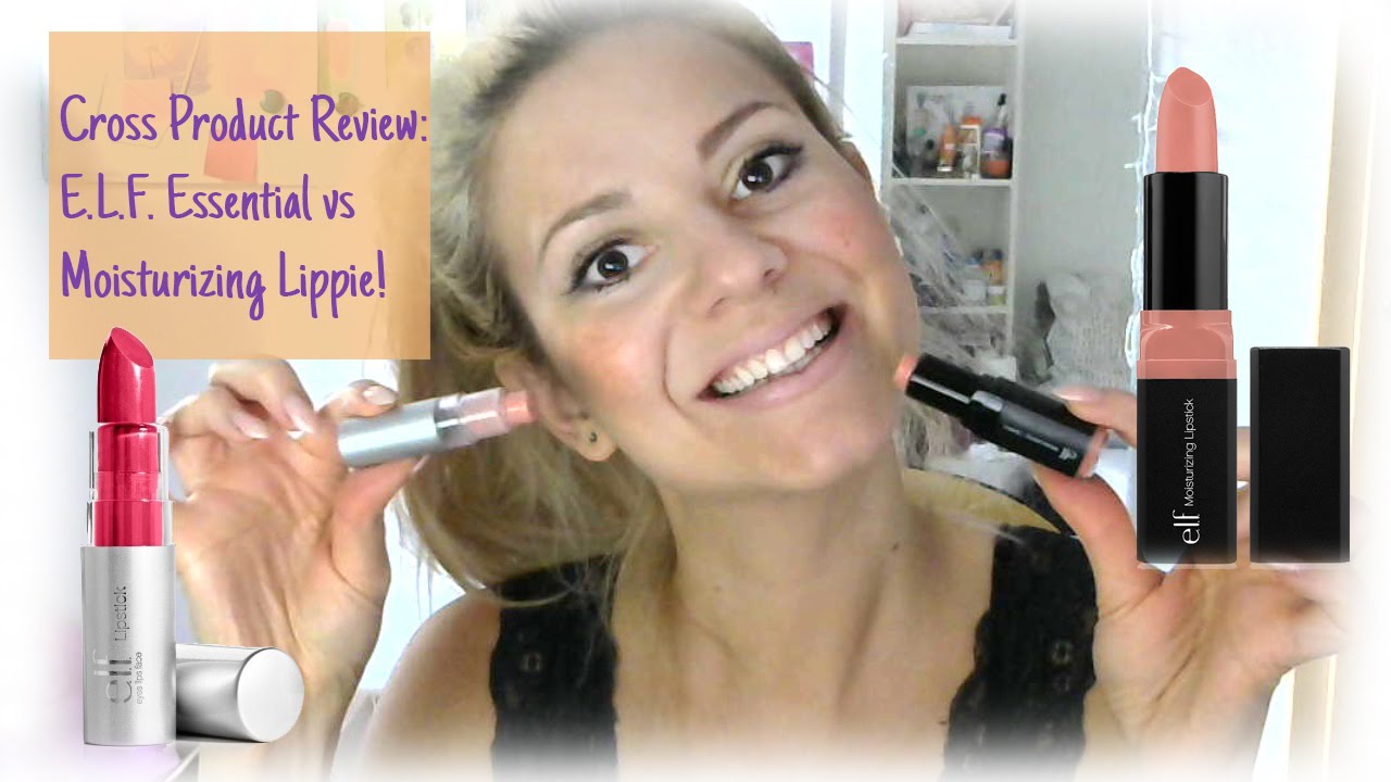 Review: E.L.F. Essential Lipstick vs E.L.F. Moisturizing Lipstick | Cross Beauty Product Review