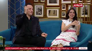 النجم هشام إسماعيل و زوجته الممثلة لأول مرة علي الهواء مع عمرو الليثي في واحد من الناس
