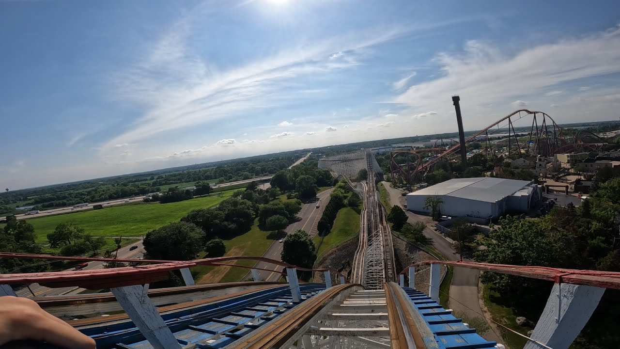 Six Flags Great America - American Eagle Roller Coaster POV - YouTube