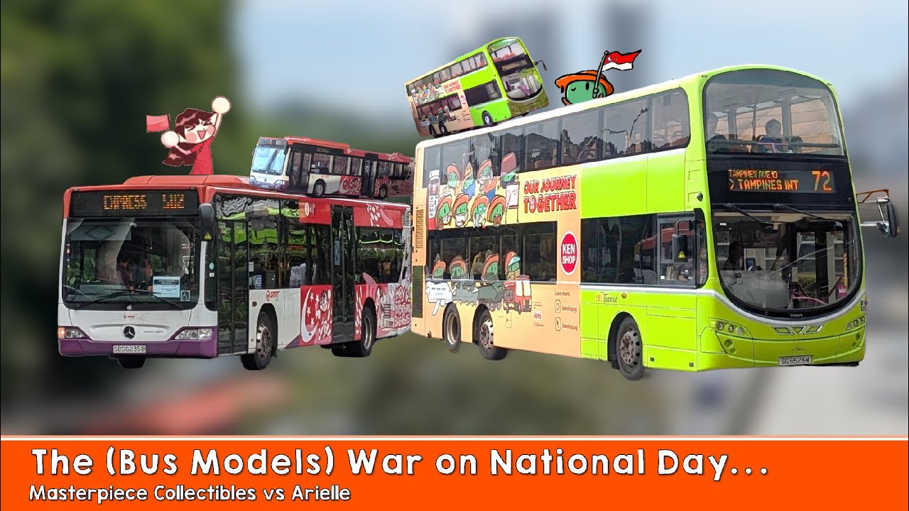 Война моделей автобусов в честь Национального дня... (Masterpiece Collectibles против Arielle)