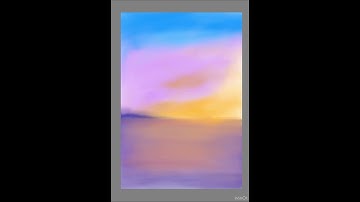 Palm trees sea landscape !! iPad autodesk sketchbook