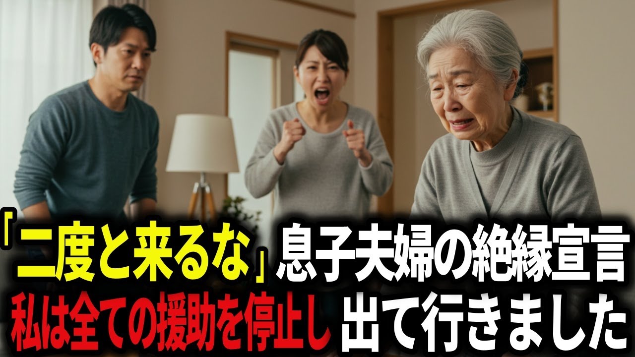 「二度と来るな」息子夫婦から突然の絶縁宣言。希望通り援助を断ち出て行きました