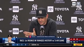 Aaron Boone on Ben Rice's three-HR game & Saturday's win