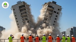 Extreme Dangerous Building Demolition Compilation | Amazing Dangerous Crane Operator Skills #17