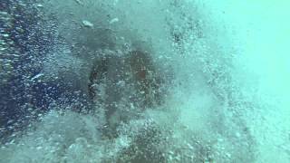 Sliding off the Body Glove boat in Kona