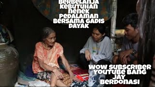 Distributing Aid From Subscriber Bg Jay For Grandmothers In The Rural Areas  With Dayak Girls