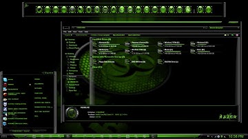 Razer Green Theme For Windows 7 by TheBull