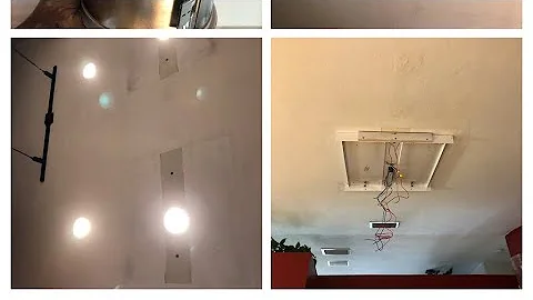 Updating the kitchen by replacing old flourescent lights with LED recess lighting