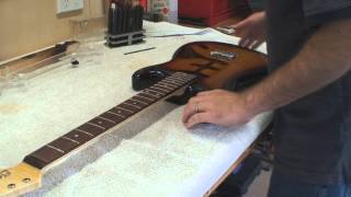 Stratocaster Guitar Build -  Part 8 - Grainfill Body / Align Neck / Wire Pickguard