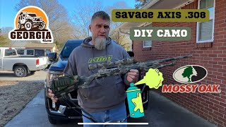 Camo Painted My .308 Savage Axis Mossy Oak Bottomland by Georgia 4Low 831 views 4 months ago 2 minutes, 21 seconds