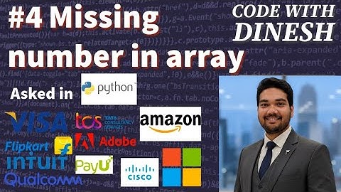 Missing in Array | In Python | Find the Missing Element | Code With Dinesh
