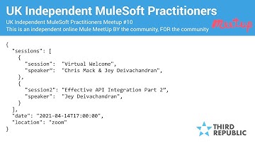 MuleSoft Practitioners MeetUp: Effective API Integration - A Technical Viewpoint Part 2