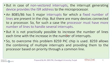 MODULE 3 - TOPIC 7 - 8259 PROGRAMMABLE INTERRUPT CONTROLLER (PIC)