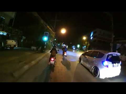 Driving A Bike Back To The Hotel Chiang Rai Thailand 泰國 清萊食完飯駕駛電單車回酒店