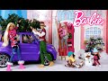 Barbie &amp; Ken Doll Family Getting Ready for Christmas Routine