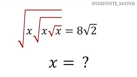 Find the value of x | A nested radical equation