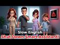 Trapped in a Robot House! Can the Family Escape? | Easy English Story (A1-A2)