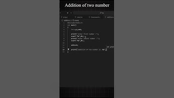 Addition of two numbers in C programming #short #shorts #programming