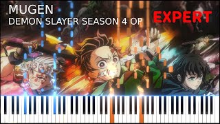 Mugen - EXPERT Free Piano Sheet [Demon Slayer Season 4 OP]