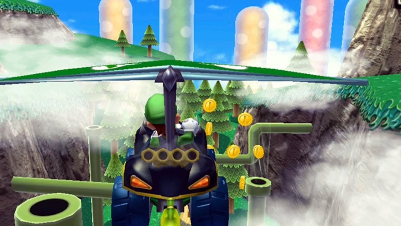 Mario Kart 7 - Flower Cup 100cc (Luigi Gameplay)