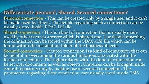 Business Objects Interview Questions and Answers for freshers and experienced– Part 2