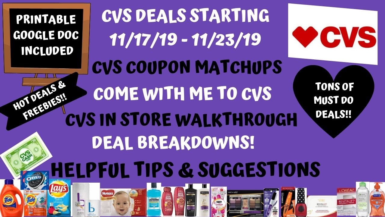 HOT DEALS & FREEBIES CVS COUPON DEALS STARTING 11/17/19CVS COUPON