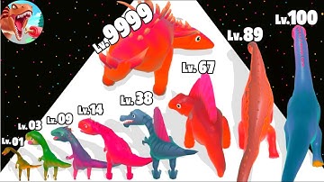 Dino Run 3D - Level Up Dinosaur Max Level Gameplay Part 3 (Jurassic Dino Run)