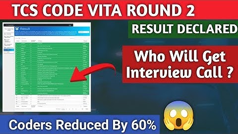 TCS CODEVITA ROUND-2 Result Declared🎉#codevita #tcscodevita #tcs