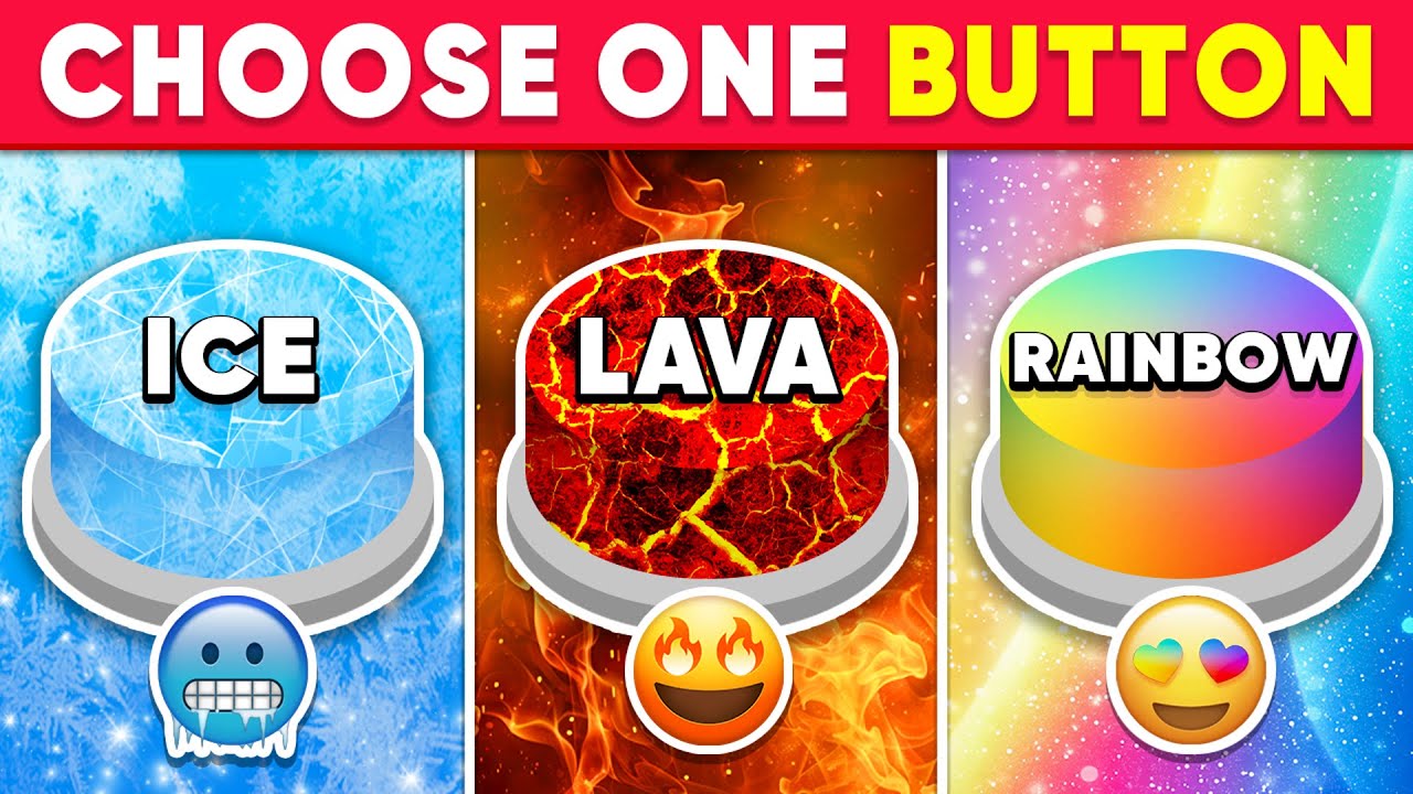 Choose One Button...! Ice, Lava or Rainbow Edition ❄🔥🌈 How Lucky Are You? 😱 Quiz Shiba