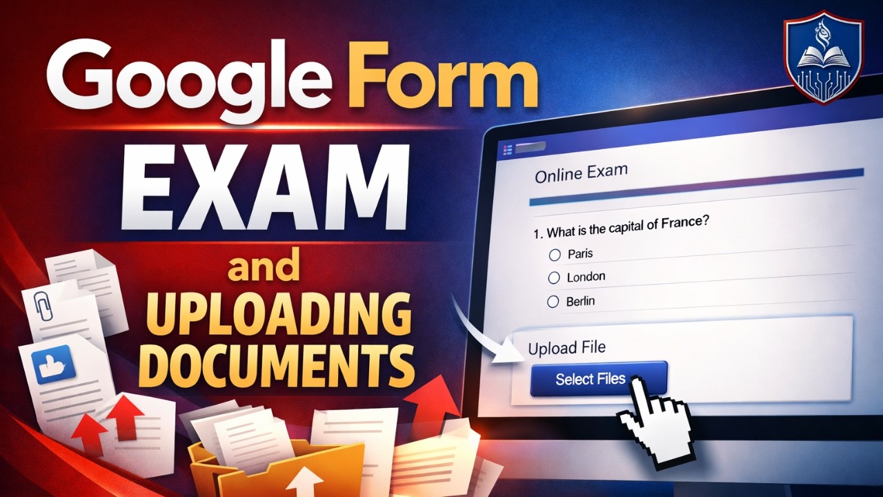 Google Form exam and uploading documents - YouTube