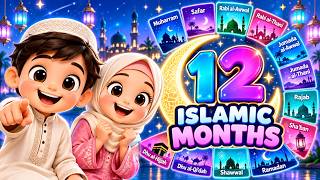 12 Islamic Months Song 🌙 | Muharram to Dhul Hijjah | Muslim Kids Academy