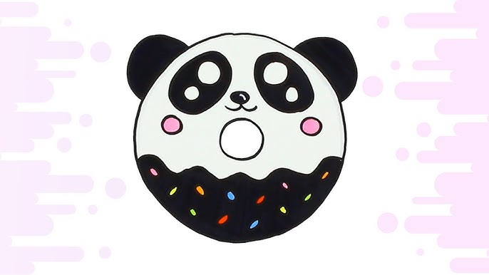 Desenhos de Kawaii Panda para Colorir e Imprimir 
