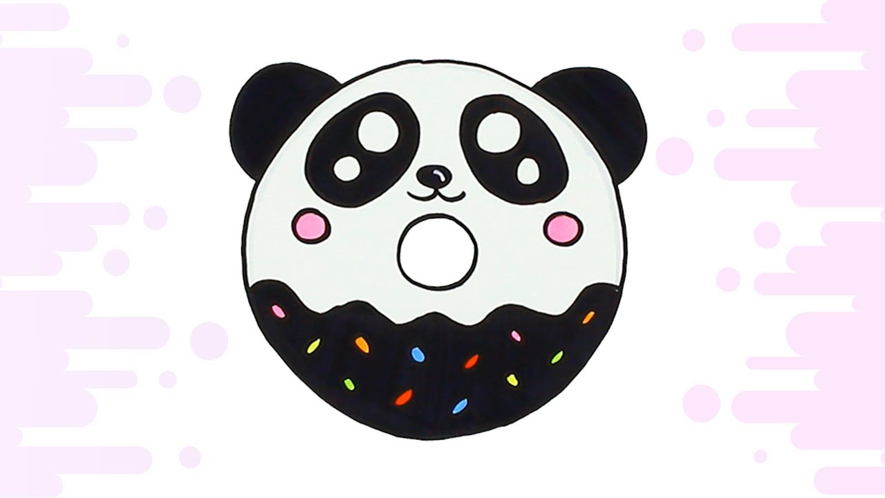 How to draw PANDA DONUT Kawaiil Como desenhar PANDA DONUT Kawaii