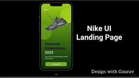 Designing an Nike Landing Page UI Design in Figma