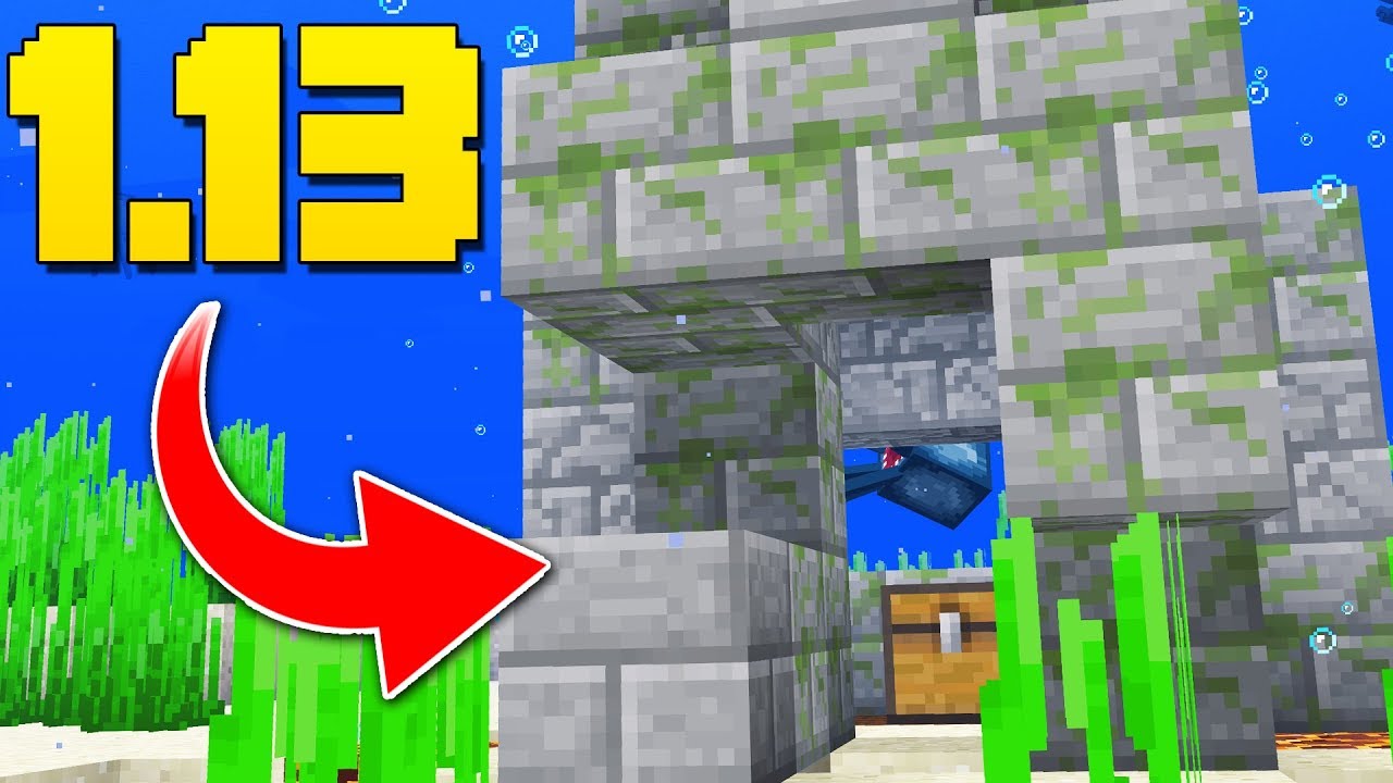 NEW Underwater Ruins, Coral Blocks, Items! Minecraft 1.13 